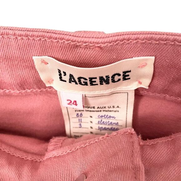 L’AGENCE Margot High Rise Skinny Jeans in Dusty Rose Size 24 - Picture 9 of 12